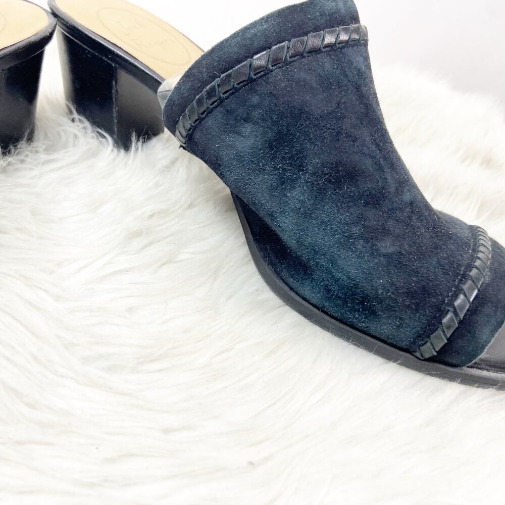 Jack Rogers 8.5 M Womens Black Suede Leather Campbell Slide Mule Sandals - Picture 12 of 16